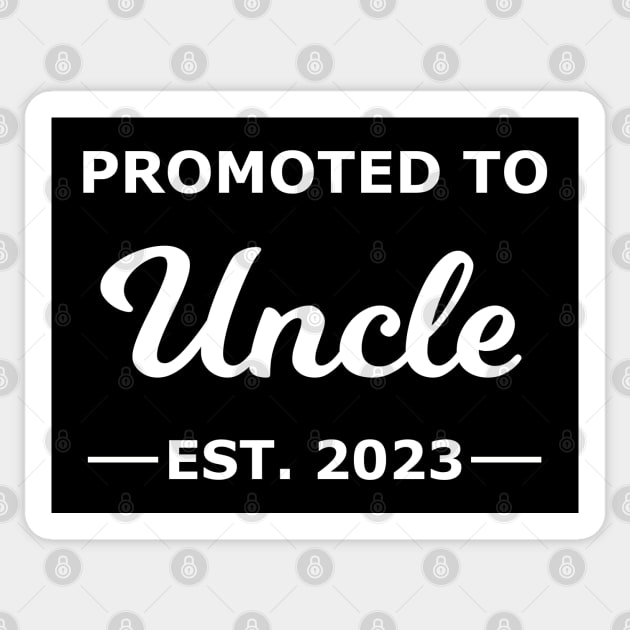 Promoted To Uncle Est. 2023 Sticker by MtWoodson